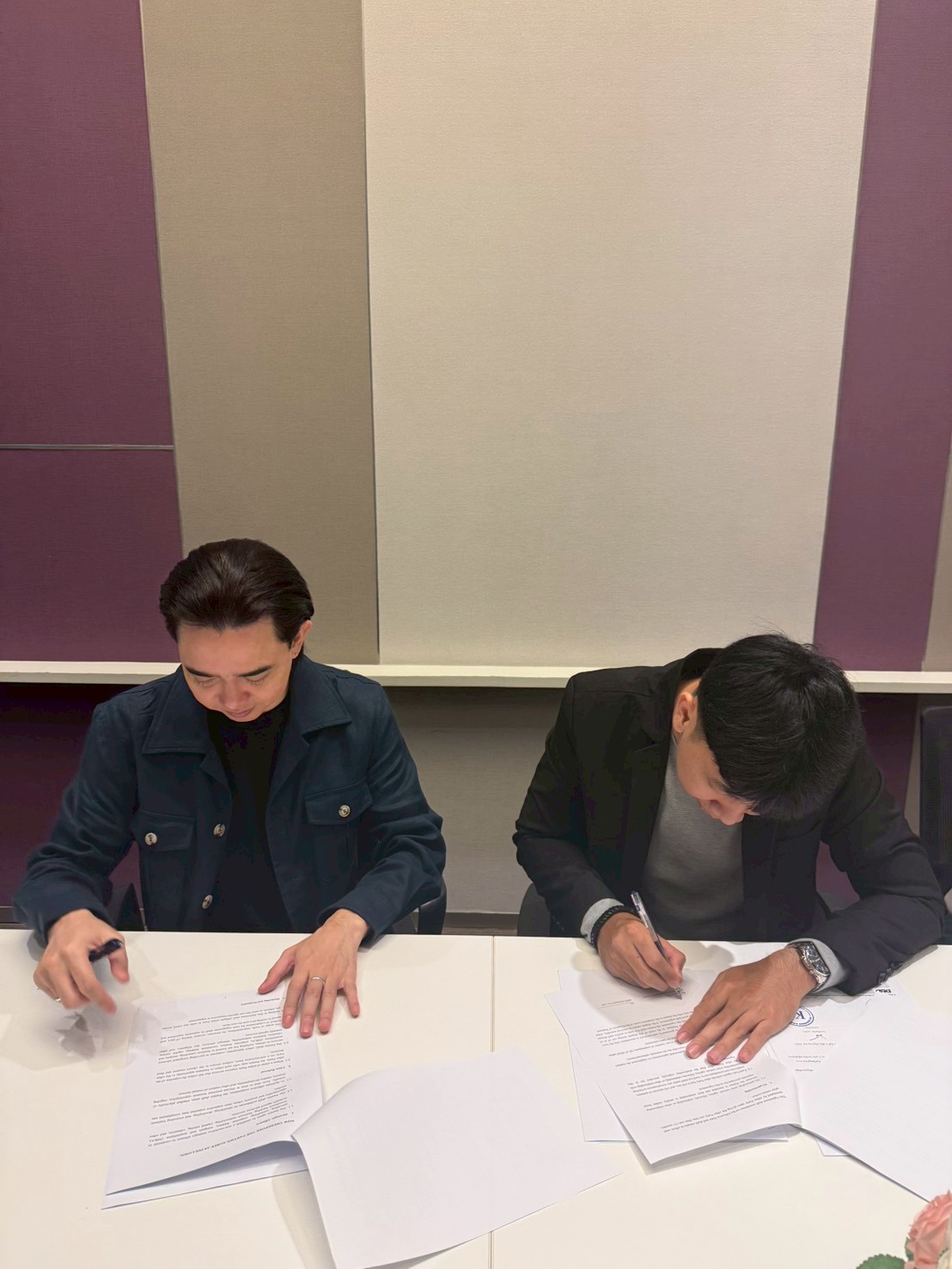 Signing the MOU documents